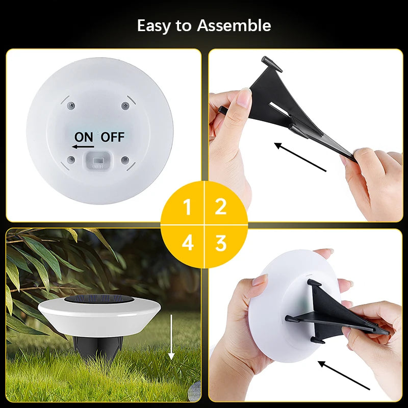 i-Luxor Solar Luci Solari da Giardino (1 o 4 Pezzi) – 14 LED Impermeabili IP65