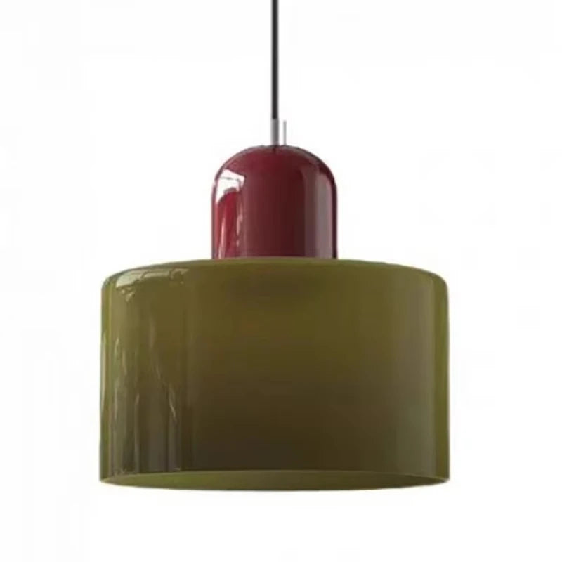 i-lumina Memphis Line – Lampada a Sospensione Retro Bicolore in Vetro