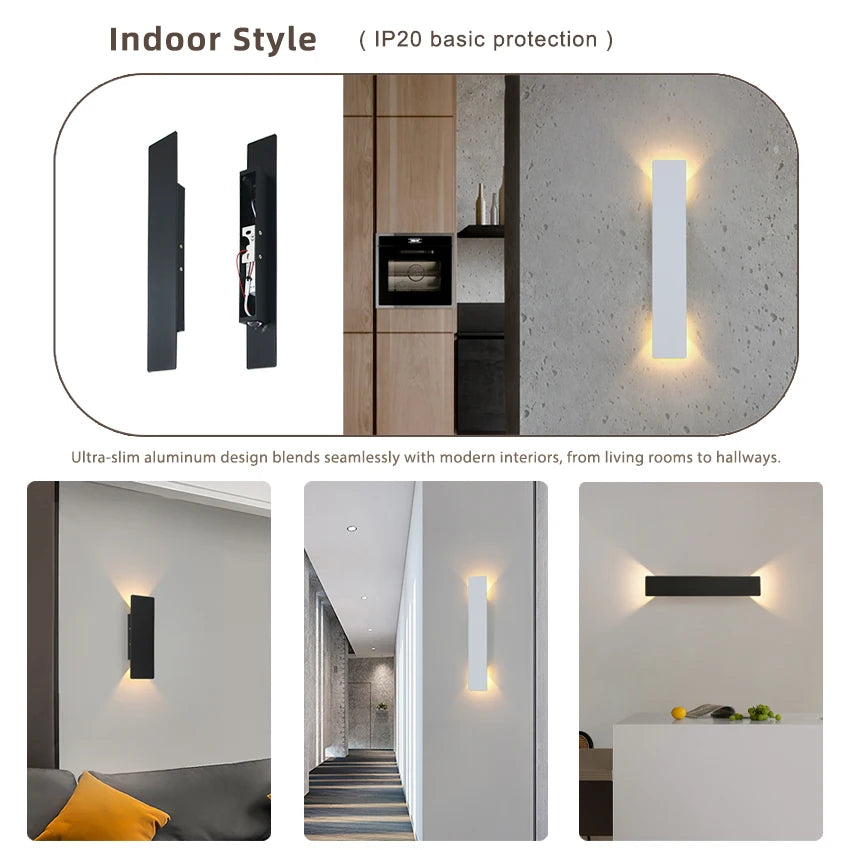 i-Luxor Urban Shine Lampada LED da Parete rettangolare