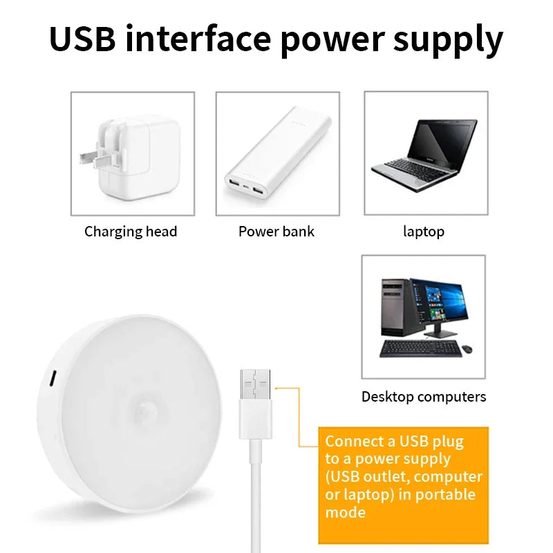 i-Lux Dot+ – Luci LED Notturne con Sensore di Movimento e Ricarica USB
