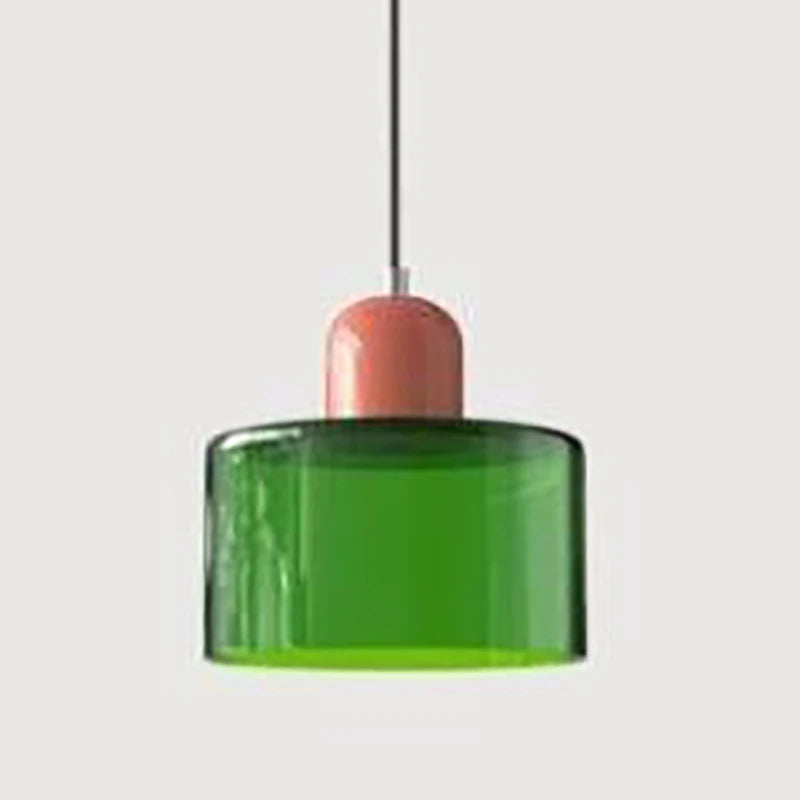 i-lumina Memphis Line – Lampada a Sospensione Retro Bicolore in Vetro