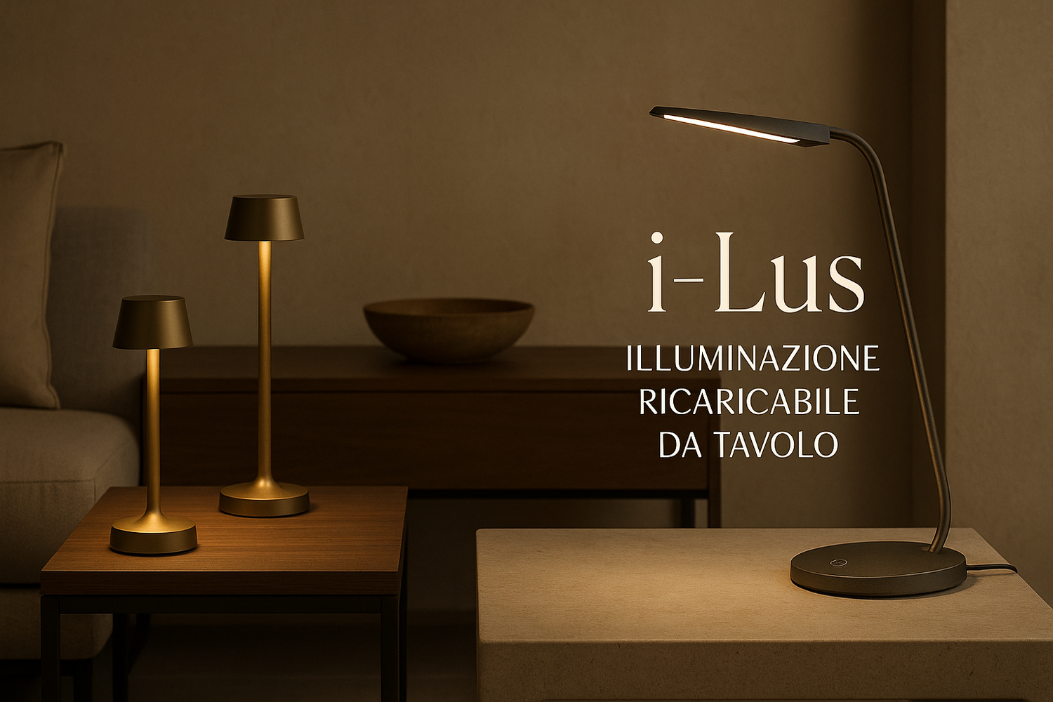 i-Lus: Illuminazione Ricaricabile da Tavolo