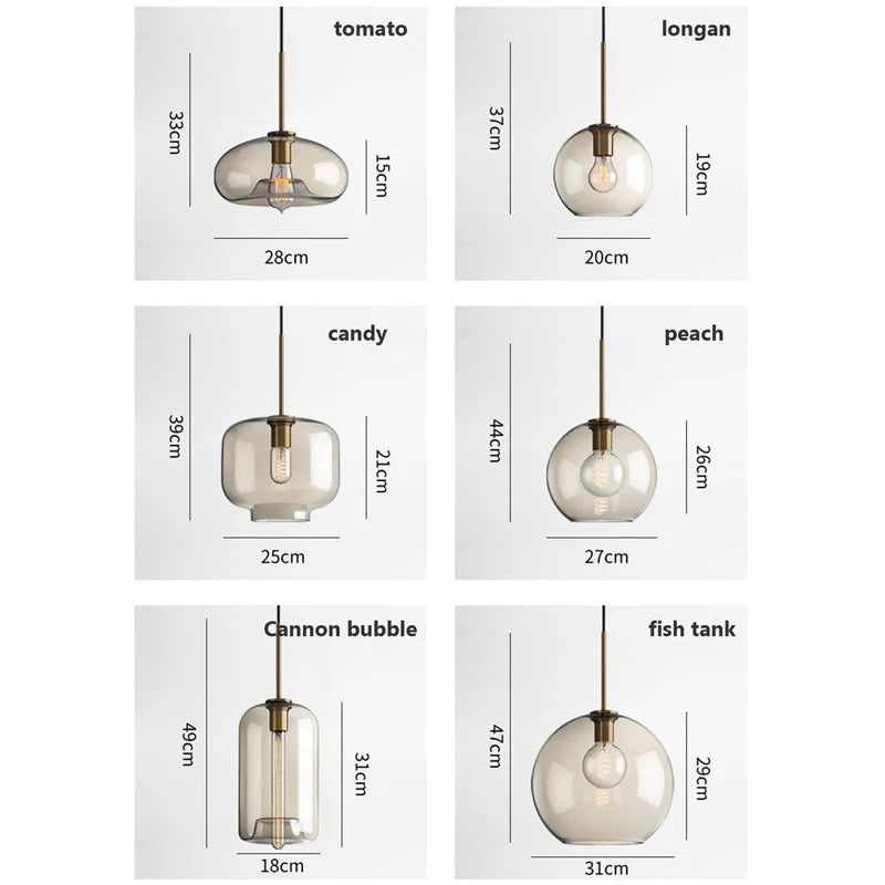 i-LuxCeiling Loft – Lampadario Pendente in Vetro