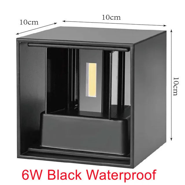 i-Luxor Cubo Applique LED da Parete 6W / 12W | Design Moderno, Impermeabile IP65