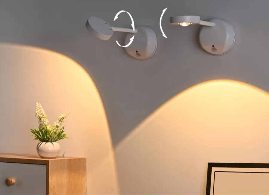 i-Lux Beam – Luce LED da Parete Ricaricabile con Sensore di Movimento e Telecomando