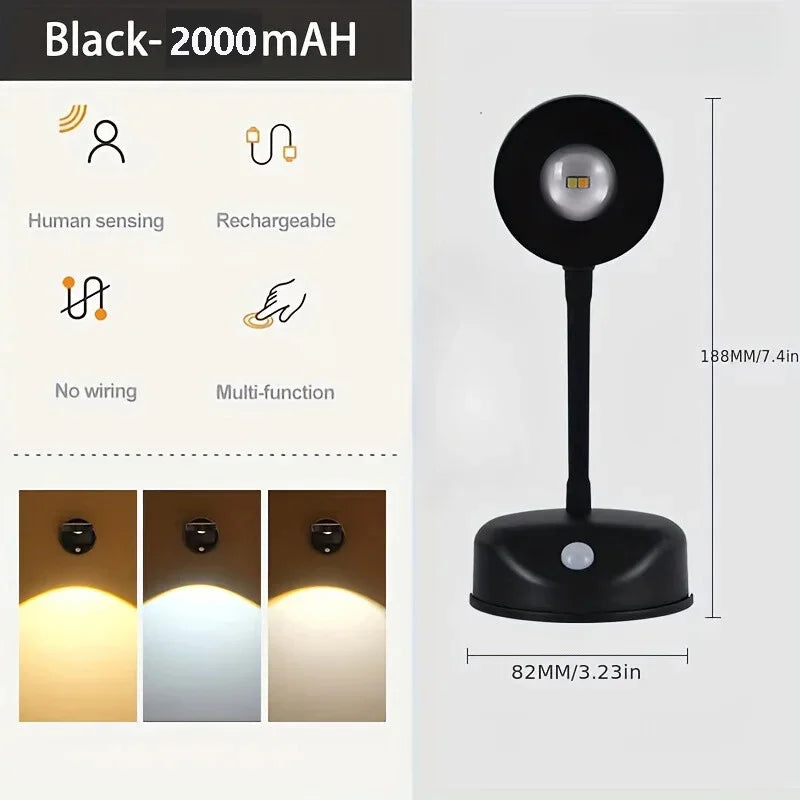 i-Lux Beam – Luce LED da Parete Ricaricabile con Sensore di Movimento e Telecomando
