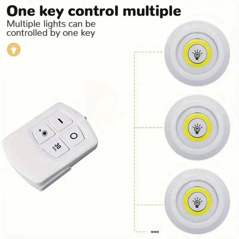 i-Lux Dot – Luce LED Senza Fili Dimmerabile con Telecomando per Armadi e Interni
