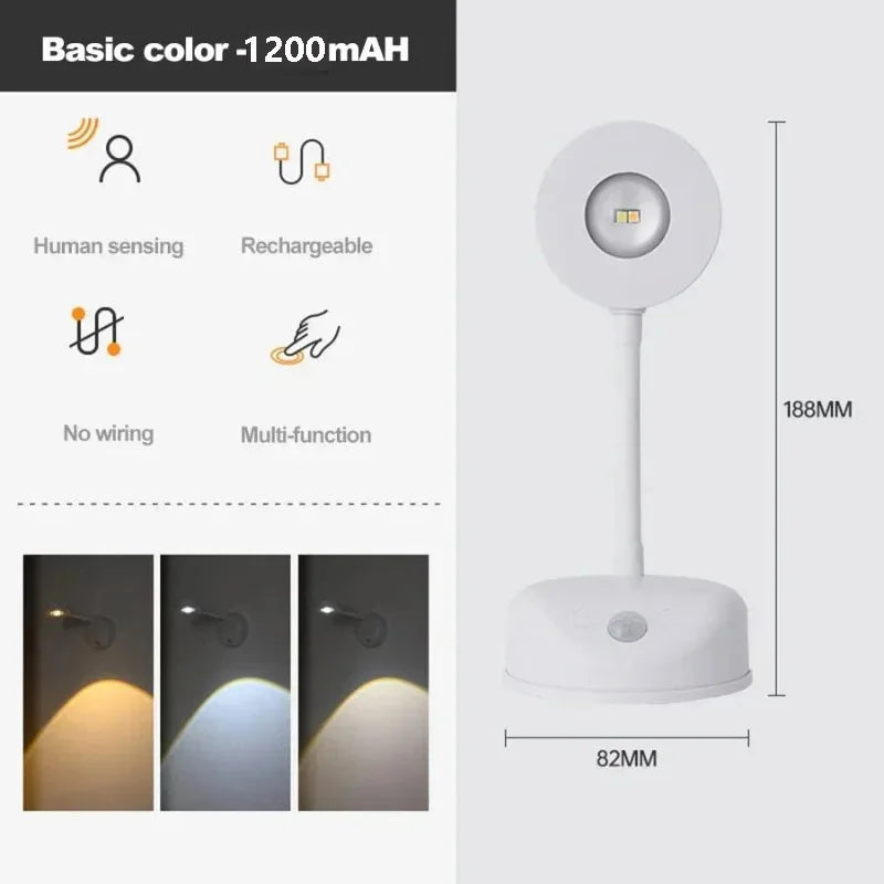 i-Lux Beam – Luce LED da Parete Ricaricabile con Sensore di Movimento e Telecomando