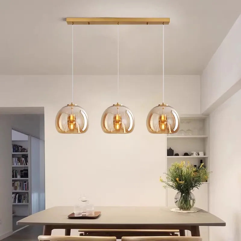 i-LuxCeiling Milano – Sospensione Elegante in Vetro Soffiato e Metallo Cromato