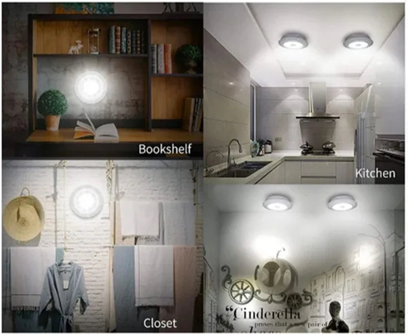 i-Lux Dot – Luce LED Senza Fili Dimmerabile con Telecomando per Armadi e Interni