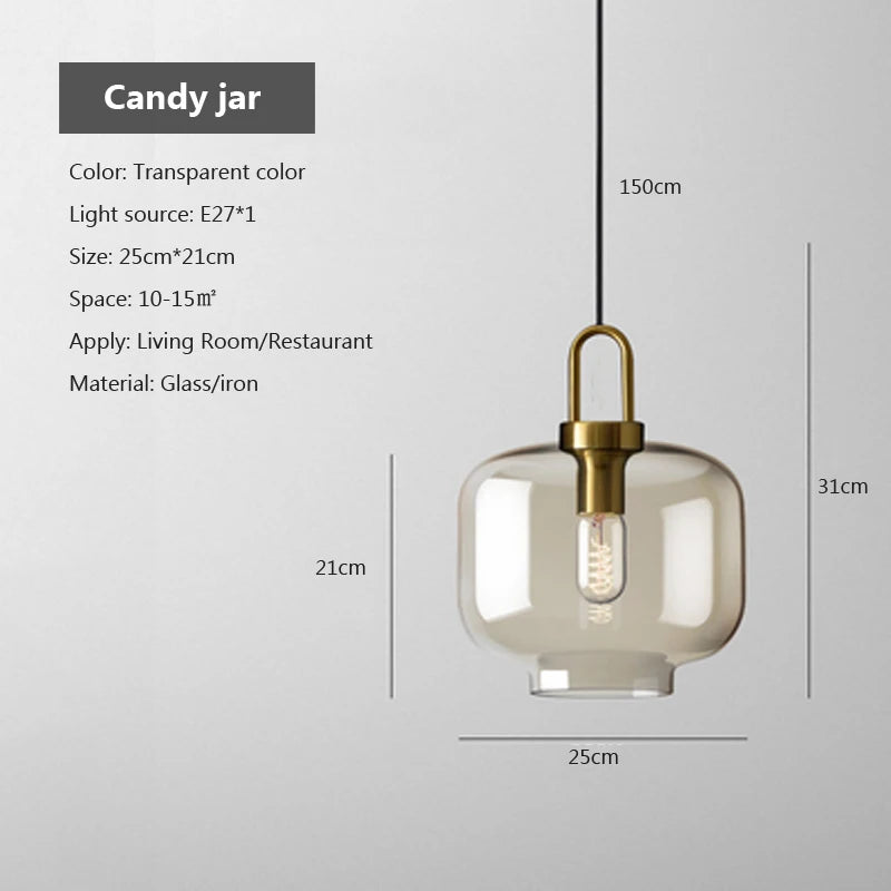 i-LuxCeiling Loft – Lampadario Pendente in Vetro