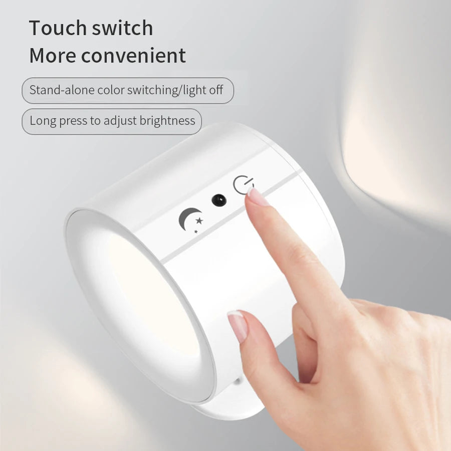 LUX4Motion - i-Luxround Applique LED Magnetica Ricaricabile con Sensore di Movimento 360 gradi
