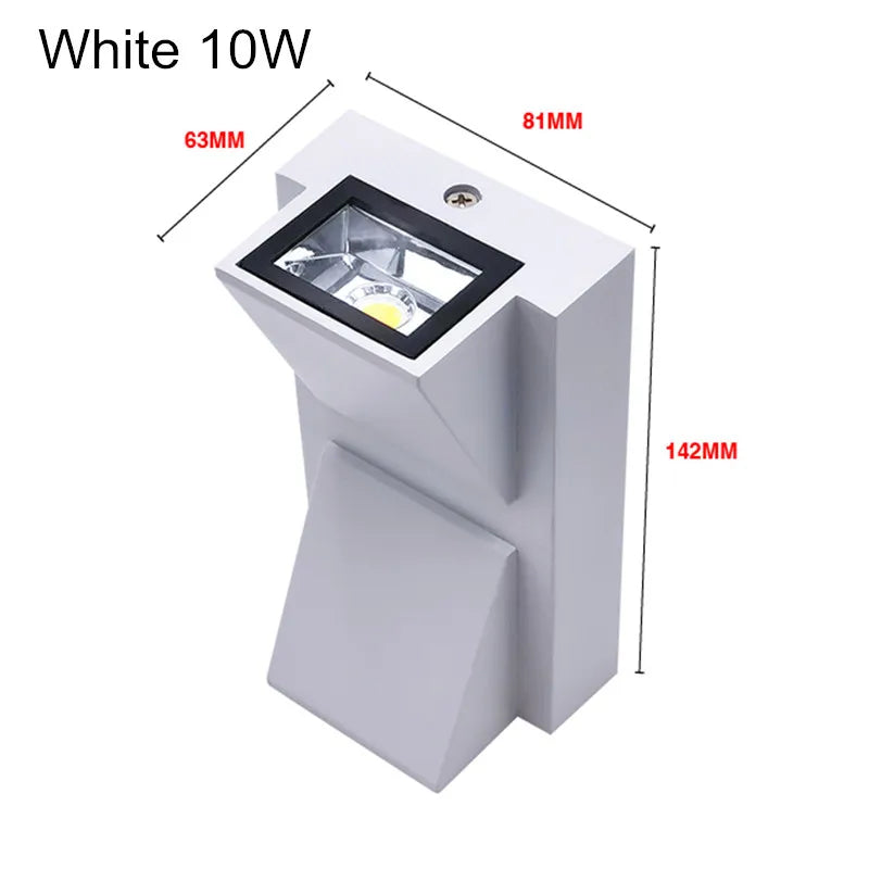 i-Luxor CubeLampada da parete LED moderna in alluminio, impermeabile IP65 per interno ed esterno
