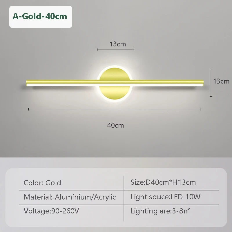 i-LuxInterior GoldLine – Applique LED Elegante