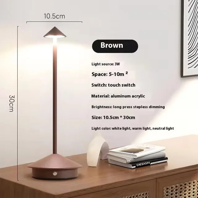 i-Lus PINA – Lampada da Tavolo LED Touch Ricaricabile Stile Pina Pro