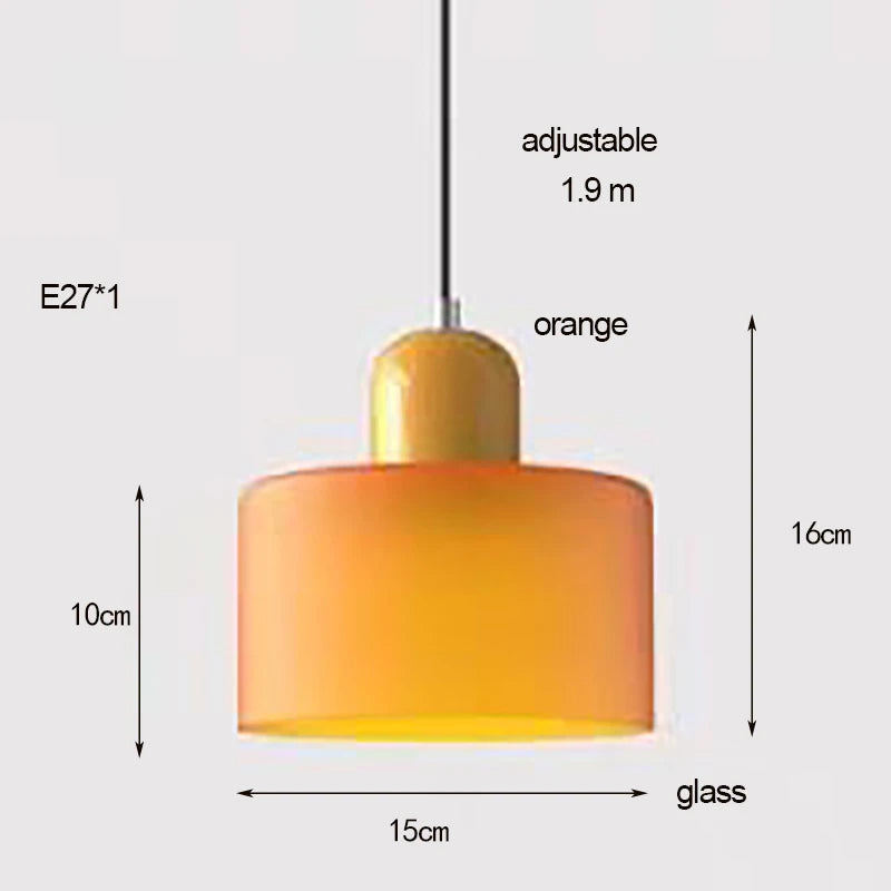 i-lumina Memphis Line – Lampada a Sospensione Retro Bicolore in Vetro