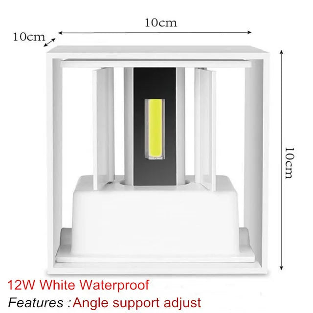 i-Luxor Cubo Applique LED da Parete 6W / 12W | Design Moderno, Impermeabile IP65
