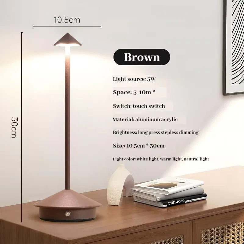 i-Lus PINA – Lampada da Tavolo LED Touch Ricaricabile Stile Pina Pro
