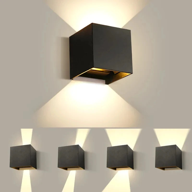i-Luxor Cubo Applique LED da Parete 6W / 12W | Design Moderno, Impermeabile IP65