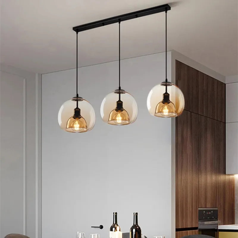 i-LuxCeiling Milano – Sospensione Elegante in Vetro Soffiato e Metallo Cromato