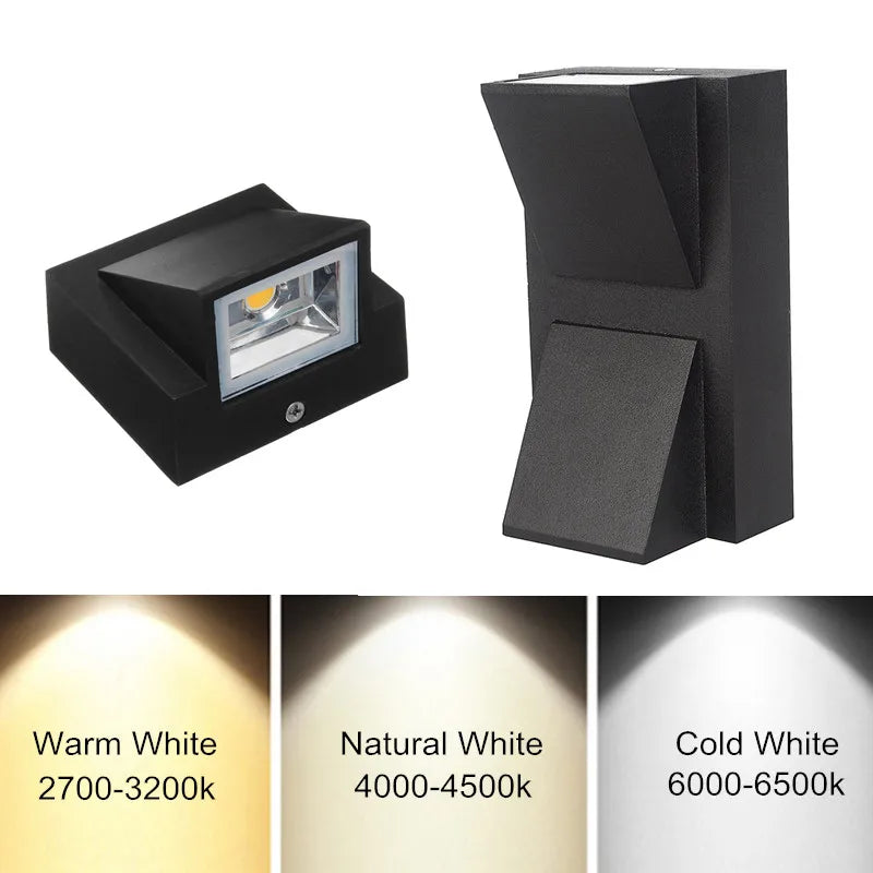 i-Luxor CubeLampada da parete LED moderna in alluminio, impermeabile IP65 per interno ed esterno