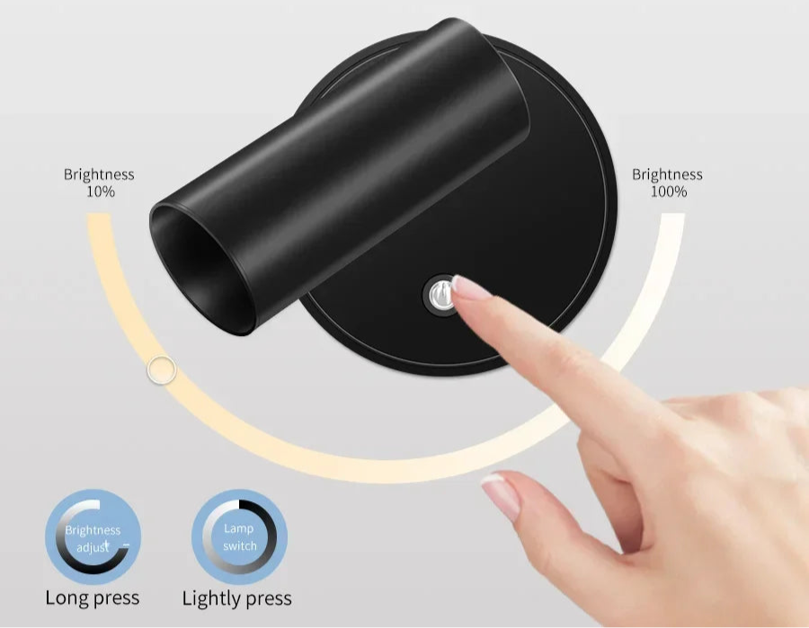 i-Lux Orb – Lampada Touch LED Ricaricabile da Parete con Supporto Magnetico e Luce Regolabile