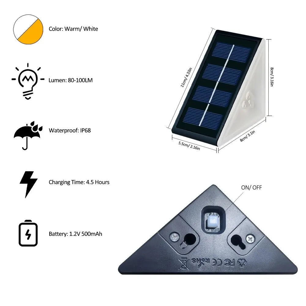 i-Luxor Aura Step – Luce Solare da Esterno RGB per Scale e Giardini