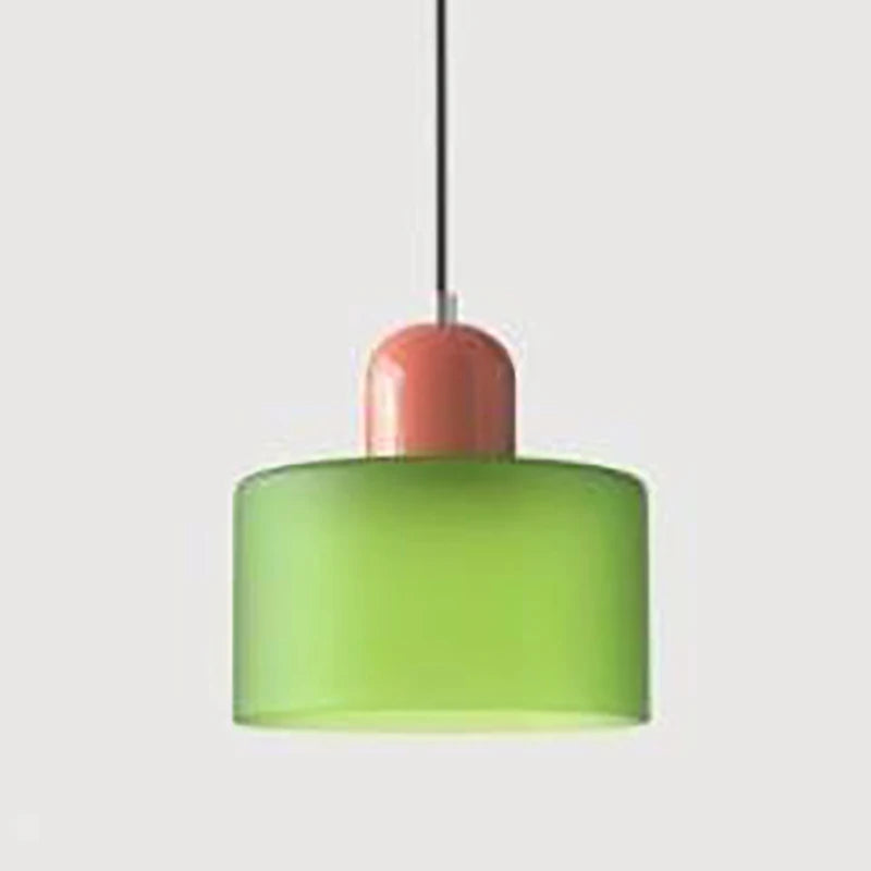 i-lumina Memphis Line – Lampada a Sospensione Retro Bicolore in Vetro