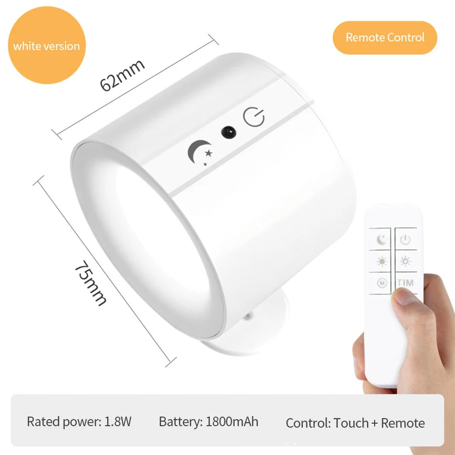 LUX4Motion - i-Luxround Applique LED Magnetica Ricaricabile con Sensore di Movimento 360 gradi
