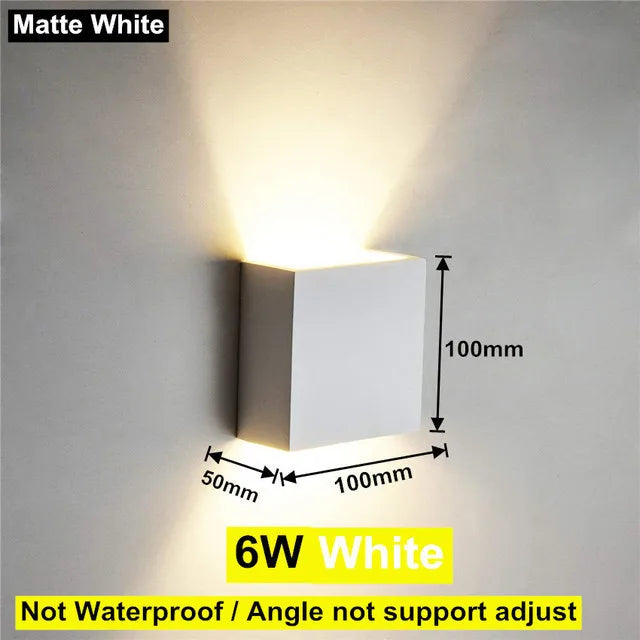 i-Luxor Cubo Applique LED da Parete 6W / 12W | Design Moderno, Impermeabile IP65