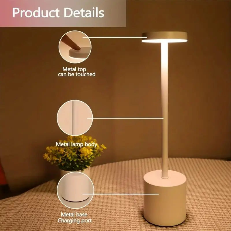 i-Lus LINEA – Lampada da Tavolo LED Touch Ricaricabile I-Shape