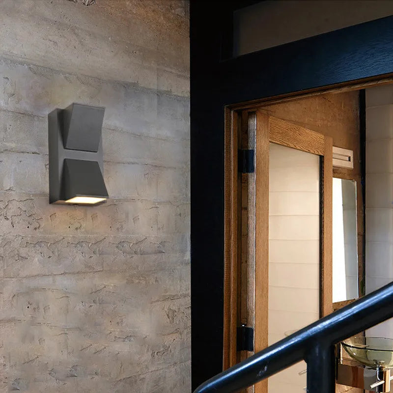 i-Luxor CubeLampada da parete LED moderna in alluminio, impermeabile IP65 per interno ed esterno