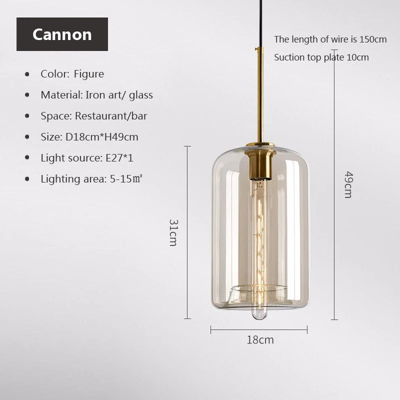 i-LuxCeiling Loft – Lampadario Pendente in Vetro