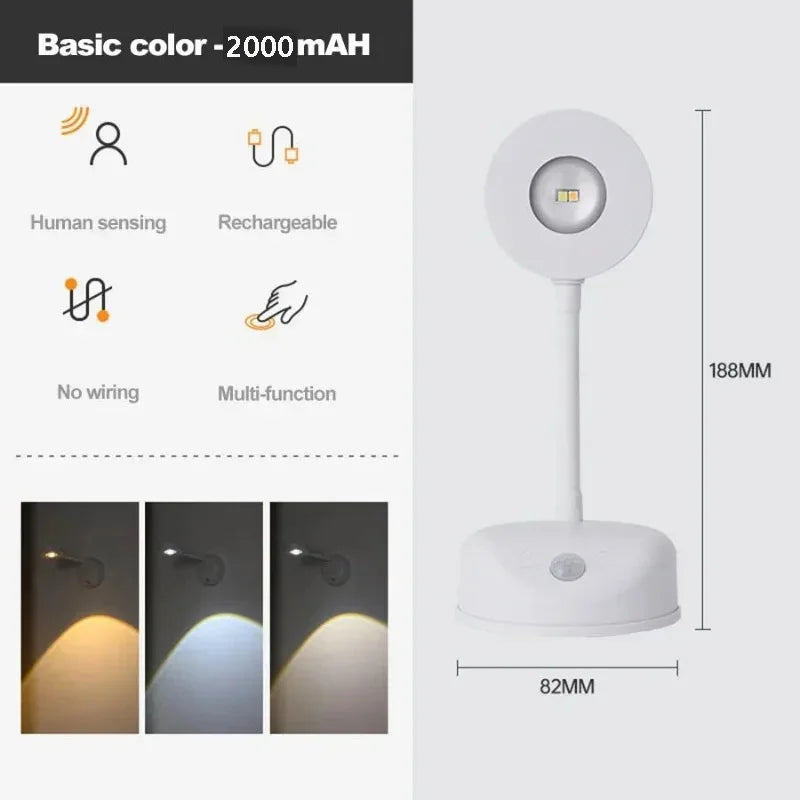 i-Lux Beam – Luce LED da Parete Ricaricabile con Sensore di Movimento e Telecomando