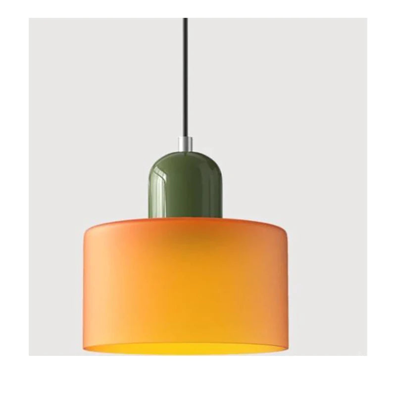 i-lumina Memphis Line – Lampada a Sospensione Retro Bicolore in Vetro