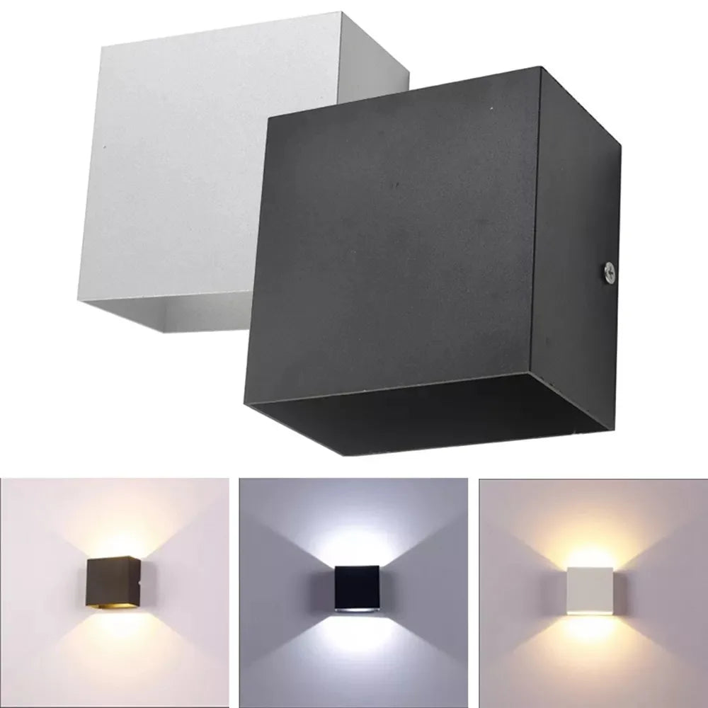 i-Luxor Cubo Applique LED da Parete 6W / 12W | Design Moderno, Impermeabile IP65