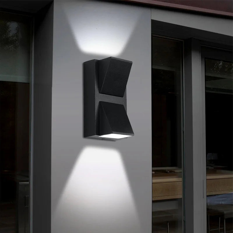 i-Luxor CubeLampada da parete LED moderna in alluminio, impermeabile IP65 per interno ed esterno